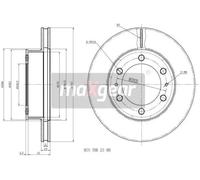 2x Disco de freno Eje delantero ventilado 19-2350 MAXGEAR para TOYOTA
