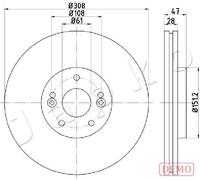 2x Disco de freno Eje delantero ventilado 600713C JAPKO para RENAULT LAGUNA II