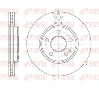 2x Disco de freno Eje delantero ventilado 61029.10 REMSA para MERCEDES-BENZ