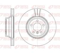 2x Disco de freno Eje delantero ventilado 61078.10 REMSA para BMW MITSUBISHI
