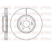 2x Disco de freno Eje delantero ventilado 61102.10 REMSA para KIA HYUNDAI