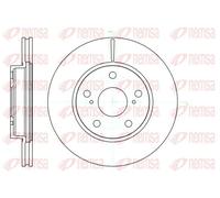 2x Disco de freno Eje delantero ventilado 61122.10 REMSA para TOYOTA AURIS