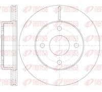 2x Disco de freno Eje delantero ventilado 61131.10 REMSA para NISSAN MICRA II