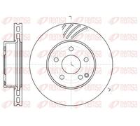 2x Disco de freno Eje delantero ventilado 61184.10 REMSA para MERCEDES-BENZ