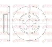 REMSA 2X Disco De Freno Delante Ø255Mm Ventilado Para Toyota Prius Liftback W2
