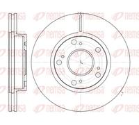 2x Disco de freno Eje delantero ventilado 61263.10 REMSA para HONDA