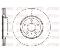 2x Disco de freno Eje delantero ventilado 61283.10 REMSA para OPEL SAAB