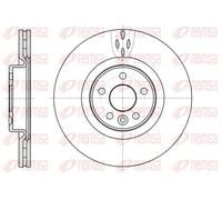 2x Disco de freno Eje delantero ventilado 61304.10 REMSA para VOLVO V60 I S80 II