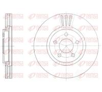 2x Disco de freno Eje delantero ventilado 61370.10 REMSA para CHRYSLER