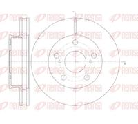 2x Disco de freno Eje delantero ventilado 61421.10 REMSA para TOYOTA