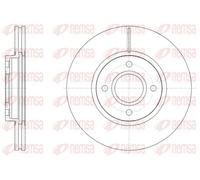 REMSA 2x Disco de Freno Delantero Ø278 MM para Ford Fiesta VI B-Max JK 1.0