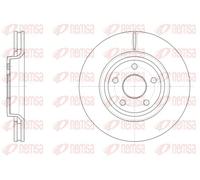 2x Disco de freno Eje delantero ventilado 61512.10 REMSA para JEEP