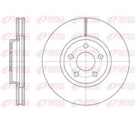 2x Disco de freno Eje delantero ventilado 61603.10 REMSA para FORD S-MAX