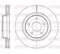 2x Disco de freno Eje delantero ventilado 61610.10 REMSA para JEEP WRANGLER III