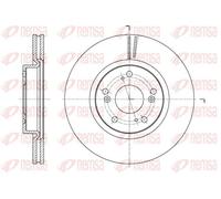 2x Disco de freno Eje delantero ventilado 61653.10 REMSA para HONDA CIVIC IX