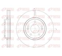 2x Disco de freno Eje delantero ventilado 61885.10 REMSA para HYUNDAI