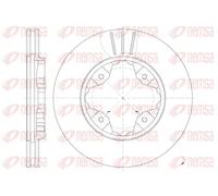 2x Disco de freno Eje delantero ventilado 6205.10 REMSA para ROVER HONDA