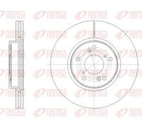 2x Disco de freno Eje delantero ventilado 62108.10 REMSA para HONDA HR-V