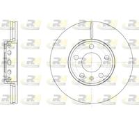 2x Disco de freno Eje delantero ventilado 6328.10 ROADHOUSE para AUDI VW SKODA