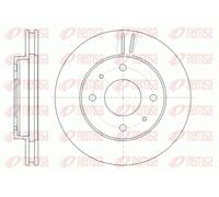 2x Disco de freno Eje delantero ventilado 6394.10 REMSA para MITSUBISHI VOLVO