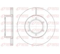 2x Disco de freno Eje delantero ventilado 6497.10 REMSA para VW TOYOTA
