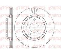2x Disco de freno Eje delantero ventilado 6548.10 REMSA para AUDI VW SEAT