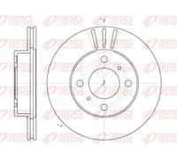 2x Disco de freno Eje delantero ventilado 6557.10 REMSA para MITSUBISHI PROTON
