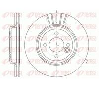 2x Disco de freno Eje delantero ventilado 6624.10 REMSA para MINI MINI