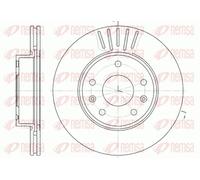 2x Disco de freno Eje delantero ventilado 6670.10 REMSA para LAND ROVER OPEL