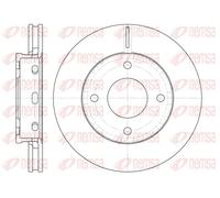 2x Disco de freno Eje delantero ventilado 6680.10 REMSA para SMART MITSUBISHI
