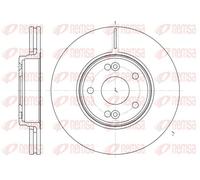 2x Disco de freno Eje delantero ventilado 6697.10 REMSA para RENAULT LAGUNA II