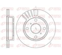 2x Disco de freno Eje delantero ventilado 6825.10 REMSA para TOYOTA STARLET