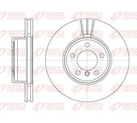 2x Disco de freno Eje delantero ventilado 6867.10 REMSA para BMW 7