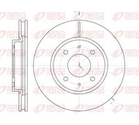 2x Disco de freno Eje delantero ventilado 6890.10 REMSA para MITSUBISHI