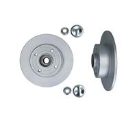 2x Disco de freno Eje trasero macizo 1031135 KAMOKA para RENAULT THALIA II