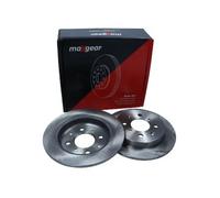 2x Disco de freno Eje trasero macizo 19-2228 MAXGEAR para HONDA JAZZ III JAZZ IV
