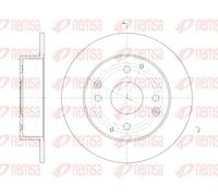 2x Disco de freno Eje trasero macizo 61156.00 REMSA para HONDA ACCORD VI