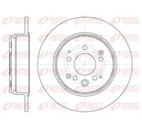 2x Disco de freno Eje trasero macizo 61157.00 REMSA para HONDA CR-V II