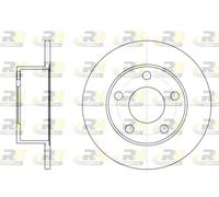 2x Disco de freno Eje trasero macizo 6123.00 ROADHOUSE para AUDI VW SKODA