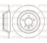 2x Disco de freno Eje trasero macizo 61265.00 REMSA para VOLVO V70 III S80 II