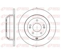 2x Disco de freno Eje trasero macizo 61373.00 REMSA para KIA HYUNDAI