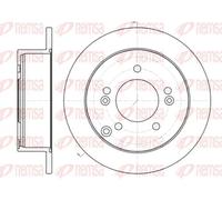 2x Disco de freno Eje trasero macizo 61399.00 REMSA para HYUNDAI KIA