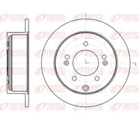 2x Disco de freno Eje trasero macizo 61401.00 REMSA para KIA SOUL I