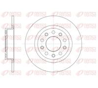 2x Disco de freno Eje trasero macizo 61445.00 REMSA para ALFA ROMEO GIULIETTA