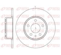 2x Disco de freno Eje trasero macizo 6149.00 REMSA para ALFA ROMEO LANCIA FIAT