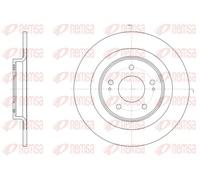 2x Disco de freno Eje trasero macizo 61528.00 REMSA para CITROËN C4 AIRCROSS