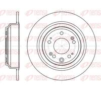 REMSA 2x Disco Freno Trasero Ø304.8 MM Completo para Honda Accord VIII Cu 2.0i