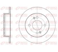 2x Disco de freno Eje trasero macizo 61609.00 REMSA para HYUNDAI i10 II