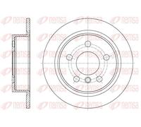 2x Disco de freno Eje trasero macizo 61618.00 REMSA para MINI MINI