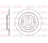 2x Disco de freno Eje trasero macizo 61654.00 REMSA para HONDA CIVIC IX